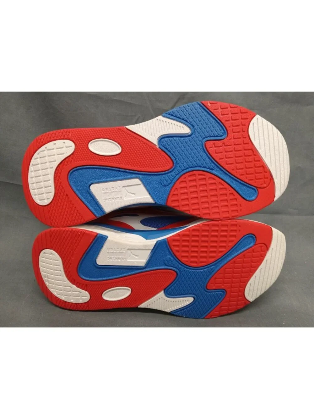 Puma RS-FAST RWB JR (GS) Sneaker White Red Strong Blue Boys Size 4.5 NEW IN BOX!